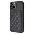 [LCS]SKALO iPhone 15 Quilted Case with Wallet - Black