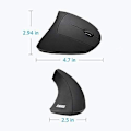 Pikkukuva 2 / 3: Ergonominen pystysuuntainen USB langaton 2.4G hiiri 3 säädettävällä DPI:llä