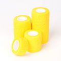 Miniatyrbilde 1 av 8: stk. fargede elastiske selvklebende sportsbandasjer for hånd og håndledd, bandasje for binding av ku-bein og bordbein, beskyttende bandasje gul 10cm*4.5m yellow