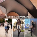 Miniatyrbilde 3 av 4: Vinter Varme Strømpebukser Leggings Høy Midje Tykke Elastiske Strømpebukser For Kvinner Jenter Nye Gray Step On 260g