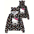 Miniatyrbillede 5 af 6: Tegneserie Hættetrøjer, Afslappet Strikket Sweater med Lommer, Langærmet Hættetrøjer til Voksne, Velegnet til Gaver og Samlinger G sort 2XL G black