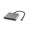Miniatyrbillede 1 af 4: [LCS]USB-C til dobbelt HDMI 4k MST-adapter, bærbar USB C HDMI-hub, type