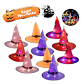 Miniatyrbild 1 av 2: Halloween LED Ljusande Häxhatt Glödande Häxhattar Rekvisita Hängande Dekorationshatt Red