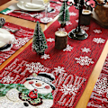 Miniatyrbilde 4 av 5: Julebordløper Snømann Broderi Bordløper Hjem Tab 33x183cm
