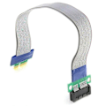 Miniatyrbild 2 av 4: PCI-Express PCI-E 1X Riser-kort Ribbon Extender Flex Flyttningskabel Silver