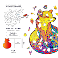 Miniatyrbild 2 av 3: Unikt Formad Träpussel Djurformade Pusselbitar Bästa Presenten För Barn Fox A3