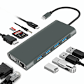 Miniatyrbild 1 av 5: Type-C USB Hub Adapter