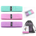 Miniatyrbild 2 av 5: Fitness Booty Resistance Bands Träningsband i tyg Loop Band för rumpövningar för höfter, ben, lår och sätesmuskler Black 150LBS