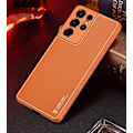 Miniatyrbilde 2 av 2: PU Lær Etui til Samsung Galaxy S21 5G/ S21 Ultra 5G / S21 Plus 5G Orange S21 Ultra 5G