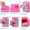 Miniatyrbild 3 av 4: Spargris Automatisk Mynt Sedel Sparbössa Barn Present Elektronisk Lösenords Sparbössa Kod Nyckel Lås Pink