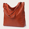 Miniatyrbild 1 av 4: Dam Höst Vinter Canvas Väska Axelremsväska Crossbody Messenger Bag Stor Handväska Tote Orange
