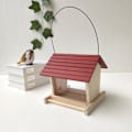 Miniatyrbillede 2 af 5: Fuglefoderbræt Træ Haveindretning Vild Fuglefoderdispenser Træ Fuglehus Med Tag Hjemmehave