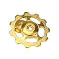 Miniatyrbild 1 av 5: 1 st Mode Portabel Cykel Bakväxel Trissa Legering 11t Hjuldelar Utomhus Cykel Rulle Hjul Gold