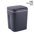 Miniatyrbild 1 av 4: Smart Induktionsstyrd Touch-Soppa, Självförslutande Självbytande Sopsäck, Automatisk Öppning av Lock för Three-mode Black 14L