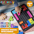 Miniatyrbild 2 av 4: Pop pussel fidget spel - 27 bitars pusselspel pop push it bubbla sensoriska fidget leksaker för lärande gåva Black
