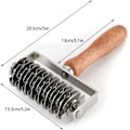 Miniatyrbilde 2 av 5: Ampseven Kakerulle med Gittermønster - Rustfritt Stål Deig Gitter For Pai Pizza Brød Beef Wellington Kakeskorpe Rullekutter