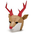 Miniatyrbillede 1 af 4: Jule Papir Model Maske, 3d Papirkunst DIY Håndlavet type2