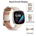 Miniatyrbilde 3 av 5: For Fitbit Versa 4/Fitbit Sense 2 Klokkerem Ekte Kuskinn Håndleddsrem Multicolor Style E