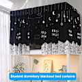 Miniatyrbild 1 av 3: Tryckt Sovsalsbäddgardin Med Rep & Spänne College Enkelsängsskyddstyg För 4/4,5 Tums Koj Black Pegasus 1.15M