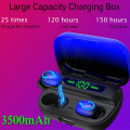 Miniatyrbild 1 av 2: Bluetooth Headset Tws Display V5.1 Gradient Färgnummer Trådlös Hörlur Touchkontroll