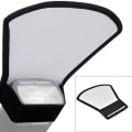 Miniatyrbillede 1 af 5: Sort + Hvidt Spejlreflekskamera Flash Reflektor Dome Lys Baffle Plade Blød Maske Sølv Reflekterende Paneler