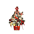 Miniatyrbillede 1 af 5: Mini Kunstigt Juletræ til Skrivebord 45cm Julepynt RED
