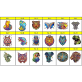 Miniatyrbillede 5 af 5: Unik Form Træpuslespil Jigsaw DIY Hjernetræning Pædagogisk Legetøj Colorful Elephant A3