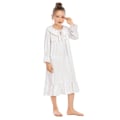 Pikkukuva 1 / 5: Tyttöjen yöpaita, pitkähihainen prinsessapaitamekko white 140cm