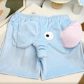 Miniatyrbild 4 av 5: Pyjamasshorts 3D-öron Snabel Tecknad Söt Elefant Lös Ledig Plysch Sovkläder Sommar Herr Dam Korta Byxor Hemmakläder qd bäst Blå L Blue