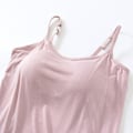 Miniatyrbilde 5 av 5: Tanktopp med innebygd BH, justerbare spaghettistropper, tanktopp for kvinner, formell hverdagsbruk, fest, ball, Hemp Ash Hemp Ash Hemp Ash M
