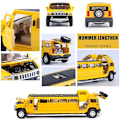 Pikkukuva 2 / 2: 1:32 metalliseos Hummer limusiini automalli (Keltainen)