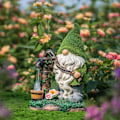 Miniatyrbillede 3 af 5: COLLECTIONS Havepynt Udendørs til Havepynt, Sjov Gartenzwerg Pumper Vand med Solcellelamper til Havepynt