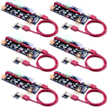 Pikkukuva 1 / 5: Kaksi sirua PCIe Riser, GPU Riser 16x - 1x näytönohjainadapteri 10 kondensaattorilla, RGB LED-valot, USB 3.0 PCIe Riser -kaapeli, aktiivinen PCI-Express Riser