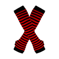 Pikkukuva 2 / 5: 1/2/3/5 Polvisukat Paksuille Reisille Helppo Pukea ja Tehdä Punainen ja Musta 1Set Red and black