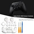 Miniatyrbillede 3 af 5: Udskiftningssæt til Xbox Series X controller LB RB bumpers trigger knapper guide knap med skruetrækker spil tilbehør White