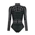 Miniatyrbilde 2 av 5: Bodysuit for kvinner, heltedress, langermet badedrakt Farge 3 Color 3 M