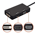 Pikkukuva 3 / 3: Mini Displayport Thunderbolt Uros-uros-sovitin DVI-D HDMI VGA:lle 4k 1080p