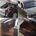 Miniatyrbild 5 av 5: 1:24 Rolls Royce Cullinan Legeringsbil Modell Simulering Metall Black