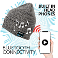 Pikkukuva 3 / 5: Bluetooth LED -pipo Lämmin Eristävä Ladattava Pipo Bluetooth-kaiuttimilla ja LED-valolla Lämmin Pipo blue