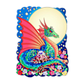 Miniatyrbillede 1 af 5: Unik Form Træpuslespil Jigsaw DIY Hjernetræning Pædagogisk Legetøj Moonlight Dragon A3