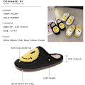 Miniatyrbild 4 av 5: Smiley tofflor, retro mjuka plysch lätta tofflor slip-on mysiga inomhus utomhus tofflor White 7-8
