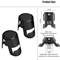 Miniatyrbild 4 av 5: 4-pack Champagneförslutare Flaskpropp Kompatibel med Champagne Vakuumförseglad Vinflaskpropp Black