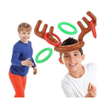 Miniatyrbilde 4 av 4: Julefestspill for barn, oppblåsbar reinsdyrgevirhatt med ringer Game set Expedited logistics