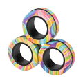 Miniatyrbillede 1 af 5: 3 stk. Fidget Spinner Sjov Magnetisk Armbåndsring Lynlås Legetøj Magisk Ring Rekvisitter Værktøj Anti Stress Figet Legetøj Stress 9PCS