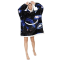 Miniatyrbild 2 av 3: Bärbar Filttröja, Oversized Sherpa Hooded Blanket Sweatsh black
