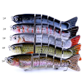 Miniatyrbillede 2 af 5: 1 stk 12,7 cm 6-leddet Saltvandsfiskelokker Agnfisk Kunstig Fisk Minnow Ørred Swimbaits 3