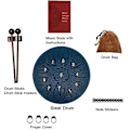 Miniatyrbild 5 av 5: 11 Toner 6 Tum Panda Trumma Stål Tongue Drum Kit För Nybörjare Ad