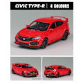 Pikkukuva 5 / 5: 1:32 HONDA CIVIC TYPE R Painevalettu Automalli (Punainen)
