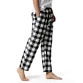 Miniatyrbilde 3 av 5: Supermyke bomulls pyjamasbukser for menn svart hvit M black white