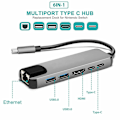 Miniatyrbillede 2 af 5: USB HUB C HUB Til Multi USB 3.0 HDMI-kompatibel Adapter Kompatibel med MacBook Pro C HUB|Type-C Adapter